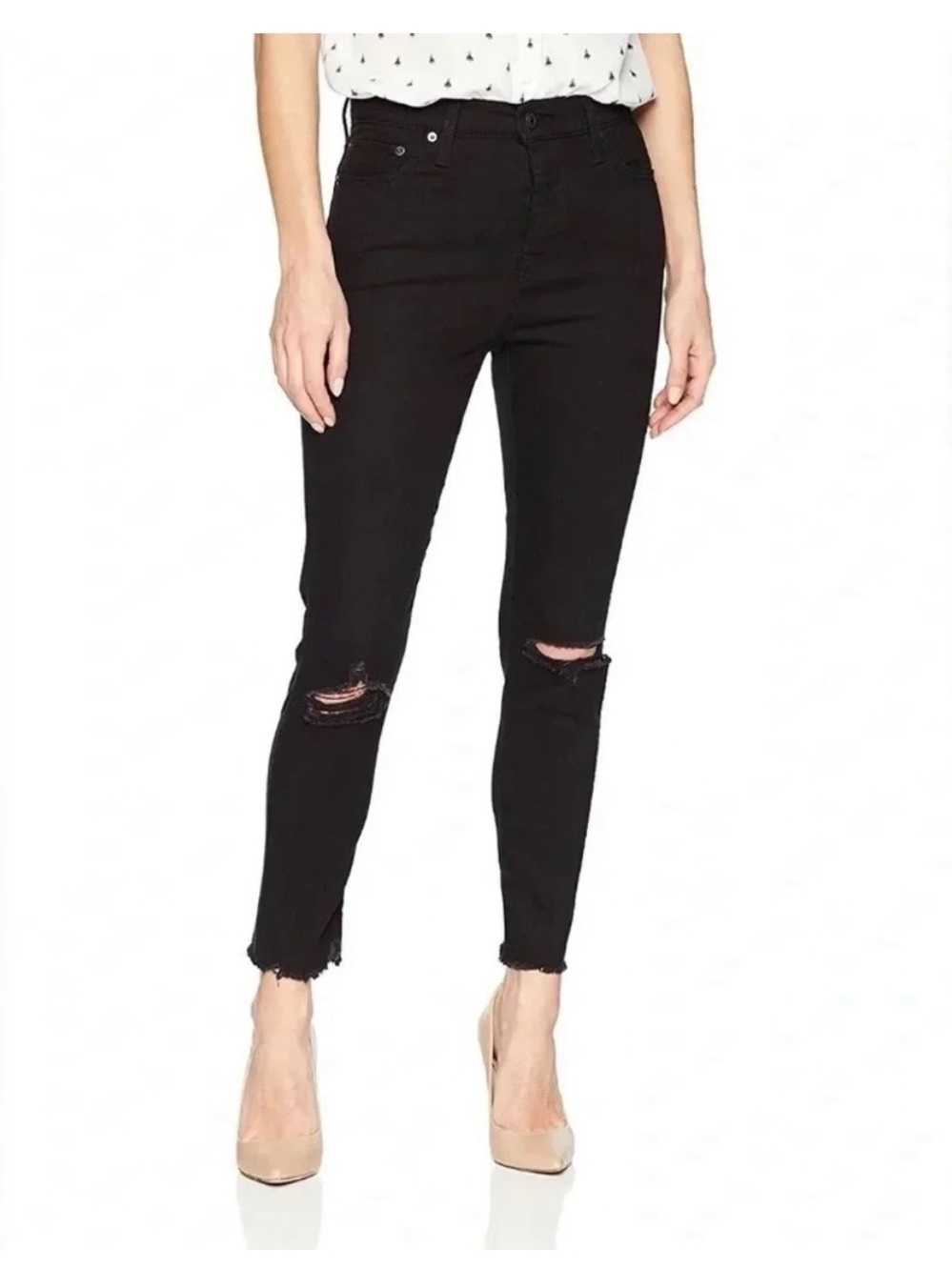 Levi's Levi’s Black Button Fly High Rise Distressed Wedgie Skinny